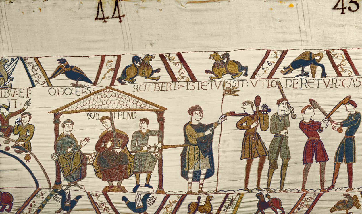 William, Robert de Mortain ve Piskopos Odo ile birlikte Hastings, Bayeux Tapestry