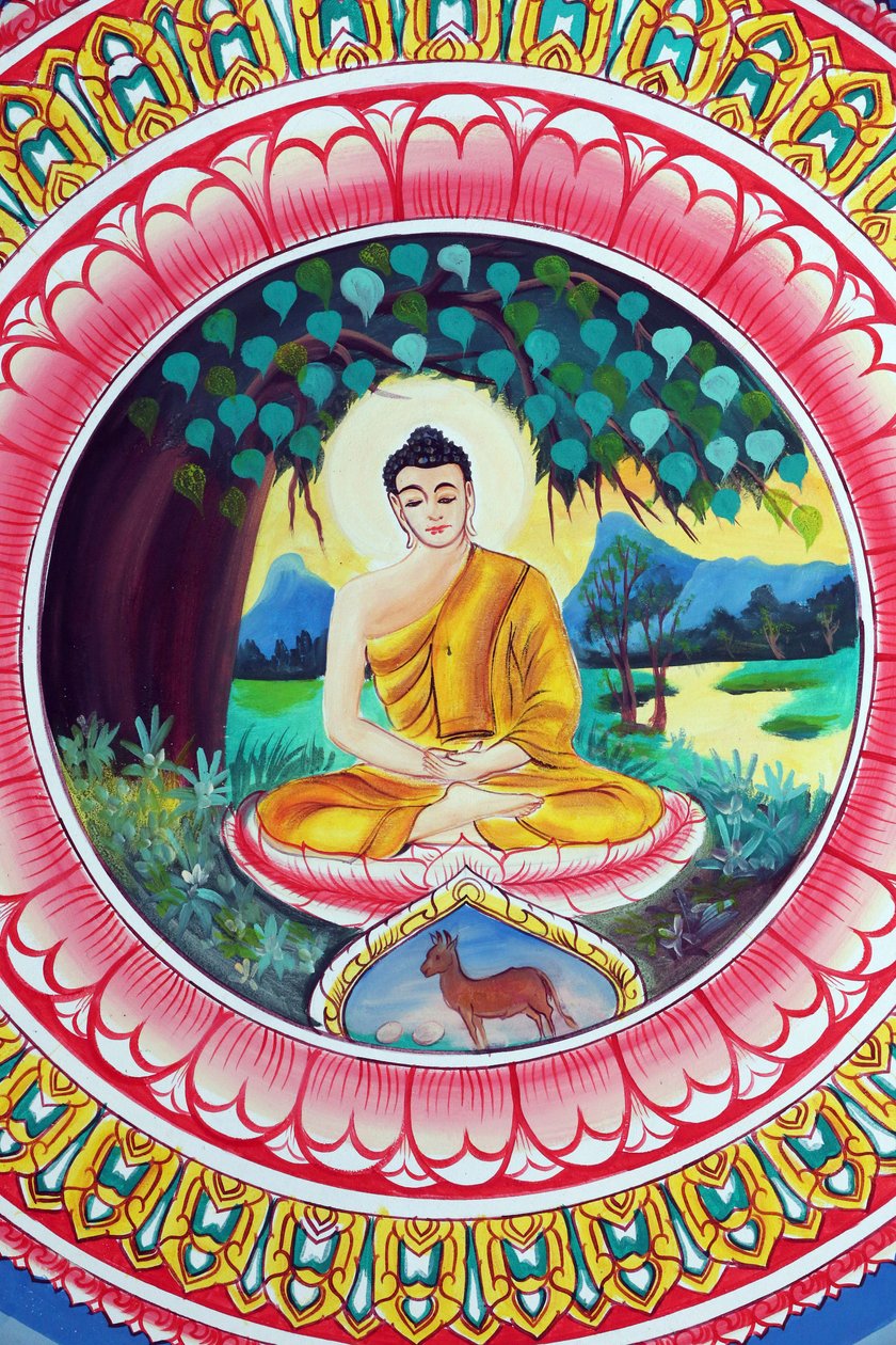 20151029, Vientiane, Laos : Wat Inpeng Budist tapınağı. Shakyamuni Buddha