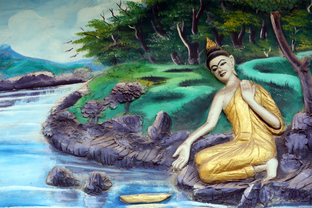 20151029, Vientiane, Laos : Wat Inpeng Budist tapınağı. Shakyamuni Buddha