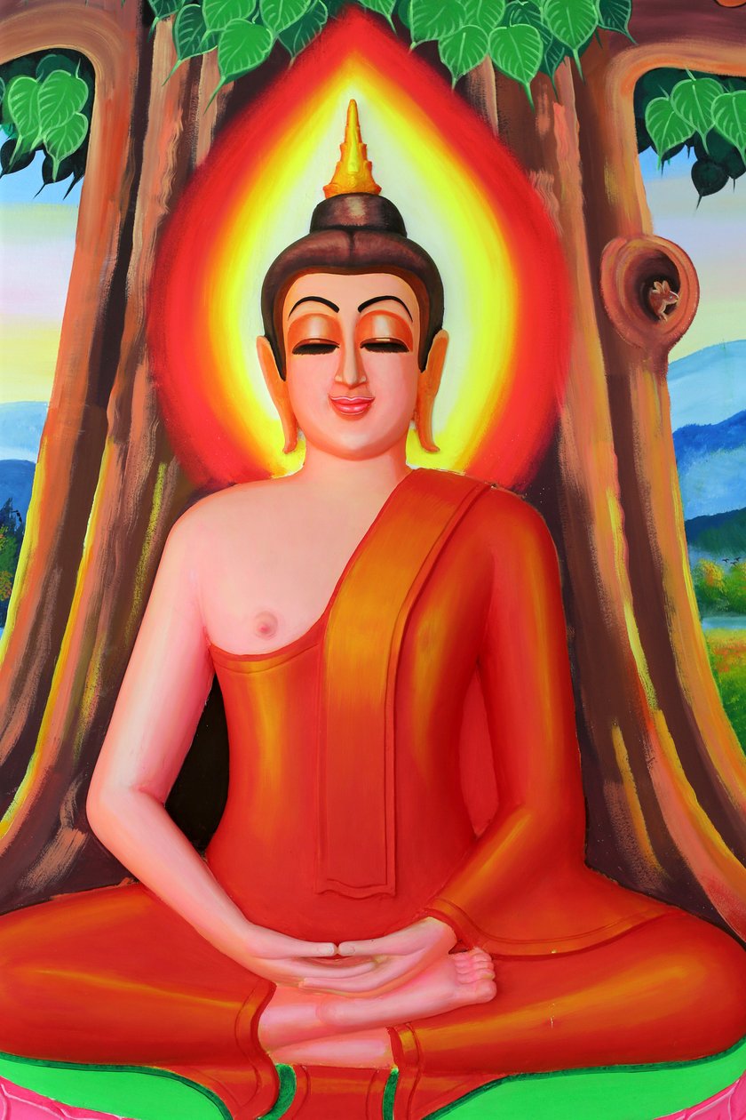20151030, Vientiane, Laos : Wat Si Muang (Simuong) Budist tapınağı. Shakyamuni Buddha