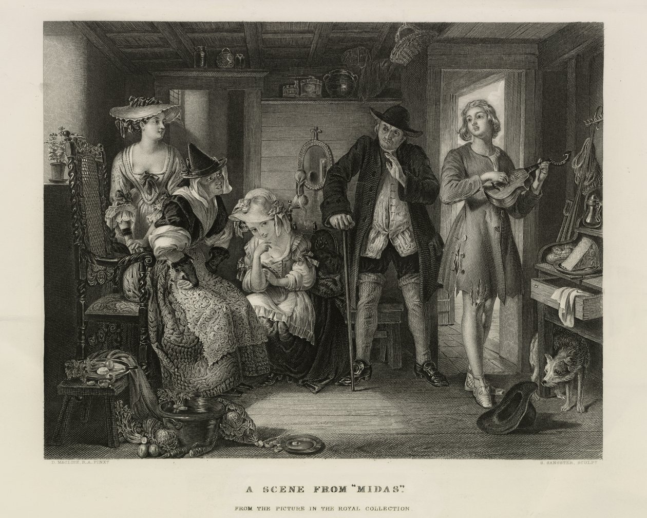 Midas'tan bir Sahne, Büyük Britanya, 1850 dolayları (gravür) by Unbekannter Künstler