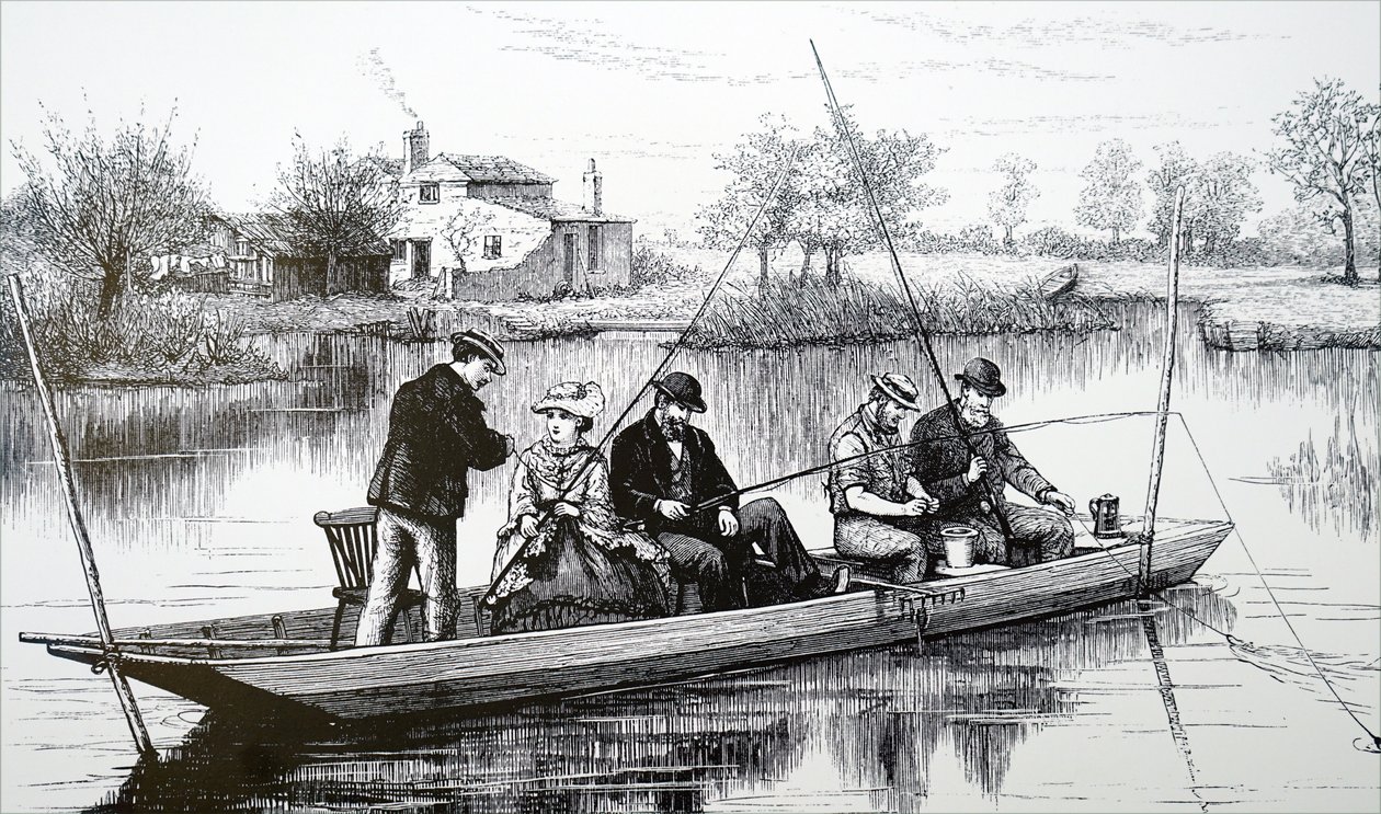 Balık tutan bir grup genç by Unbekannt