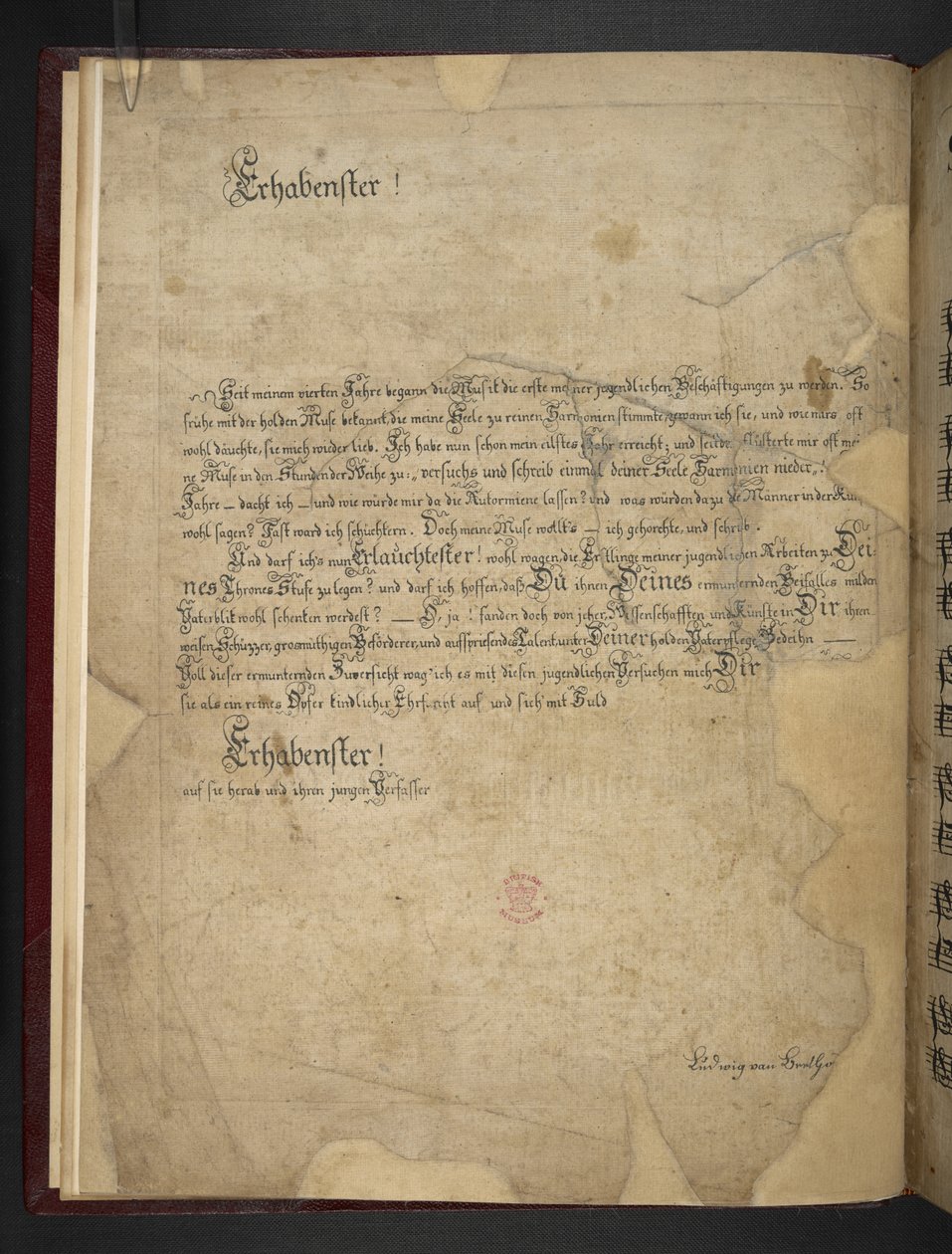 MS 41631 f.1v Beethoven