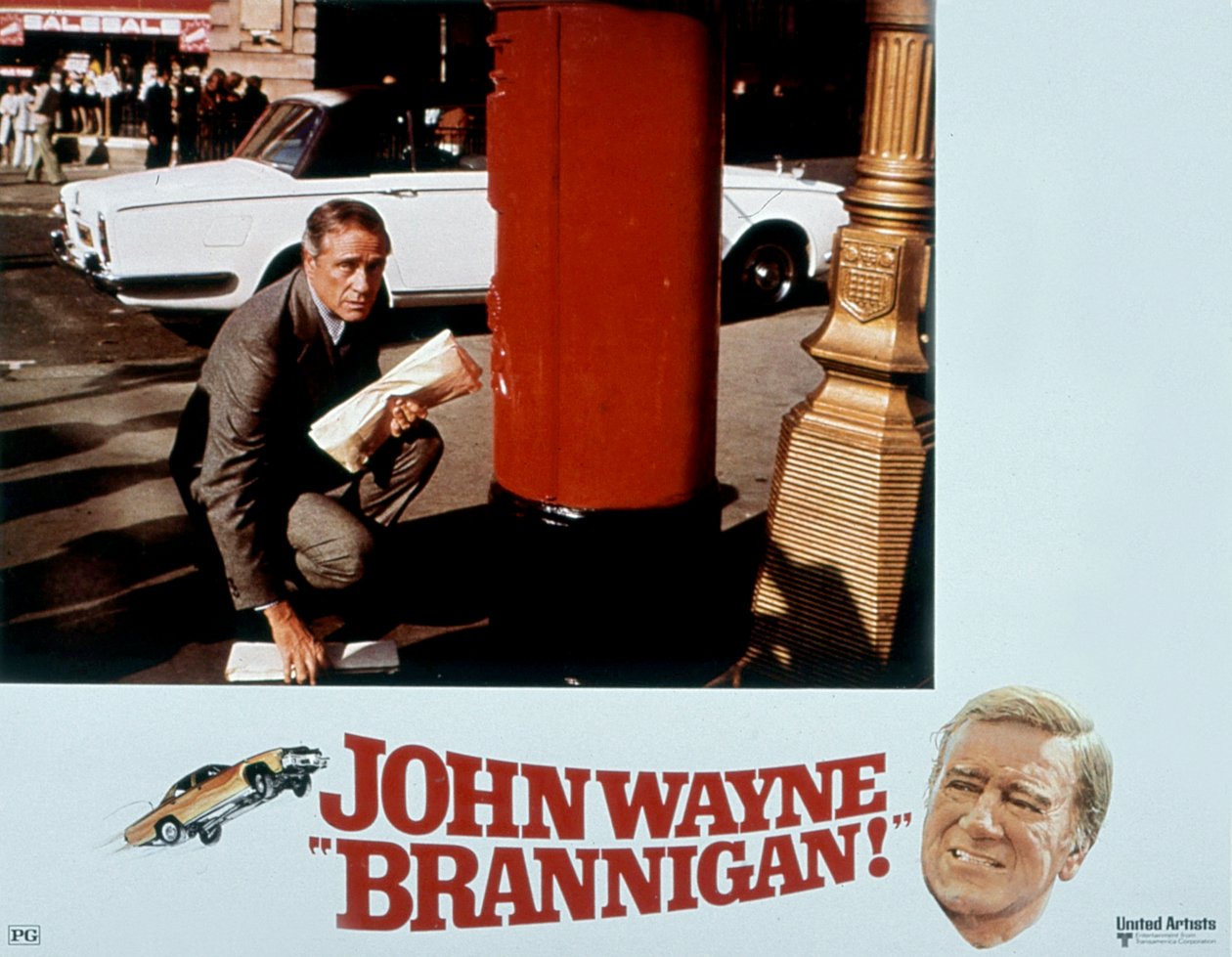 Douglashichok imzalı Brannigan film afişi, başrolünde John Wayne 1975 by Unbekannt