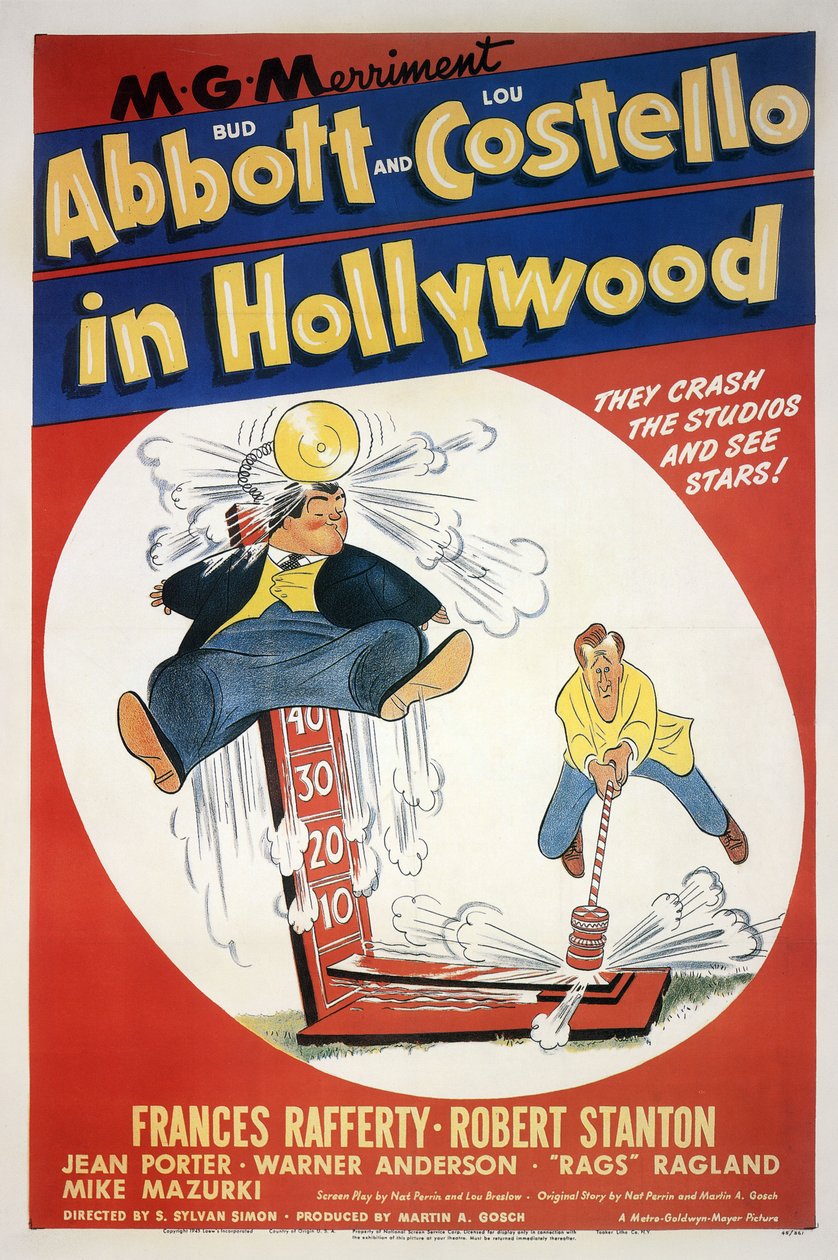 SYLVANSIMON tarafından Bud Abbott ve Lou Costello ile birlikte Deux nigauds a Hollywood, ABBOTT VE COSTELLO HOLLYWOOD