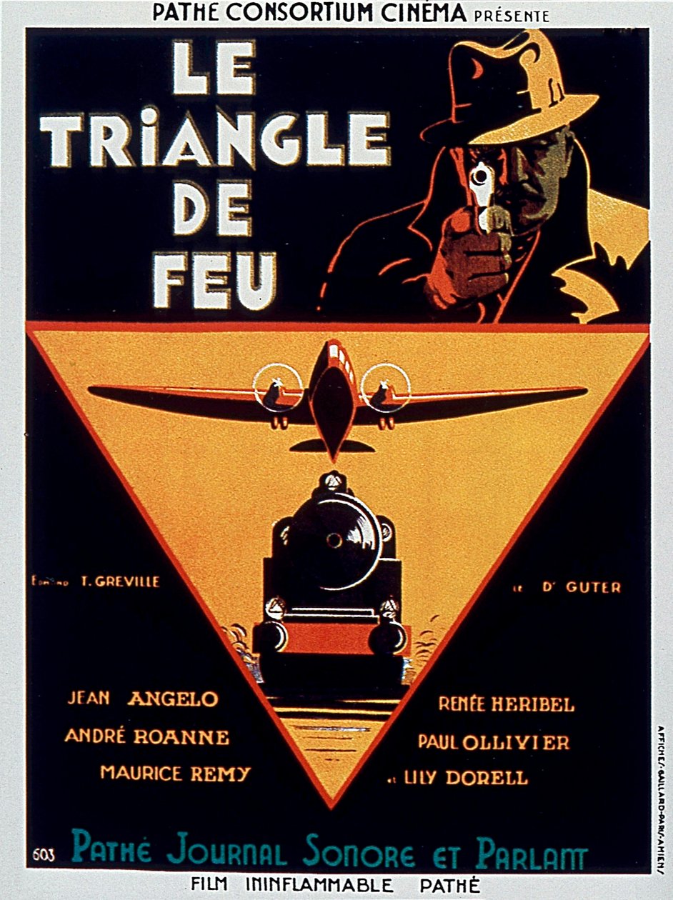 Edmond Greville tarafından Jean Angelo 1932 ile Ateş Üçgeni filminin afişi by Unbekannt
