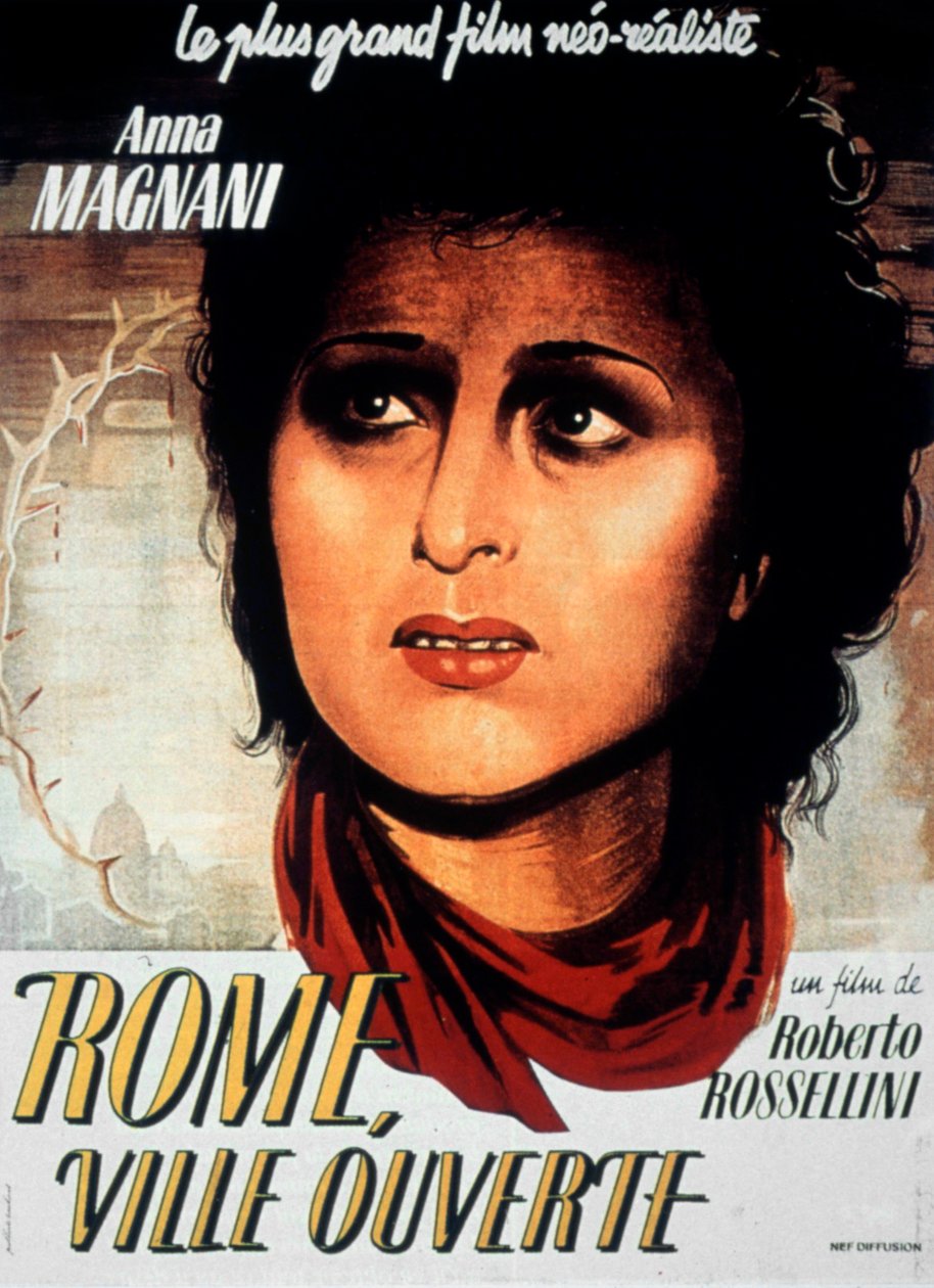 Affiche du filmi Roma açık şehri RobertoRossellini tarafından Aldo Fabrizi ve Anna Magnani ile 1944 by Unbekannt