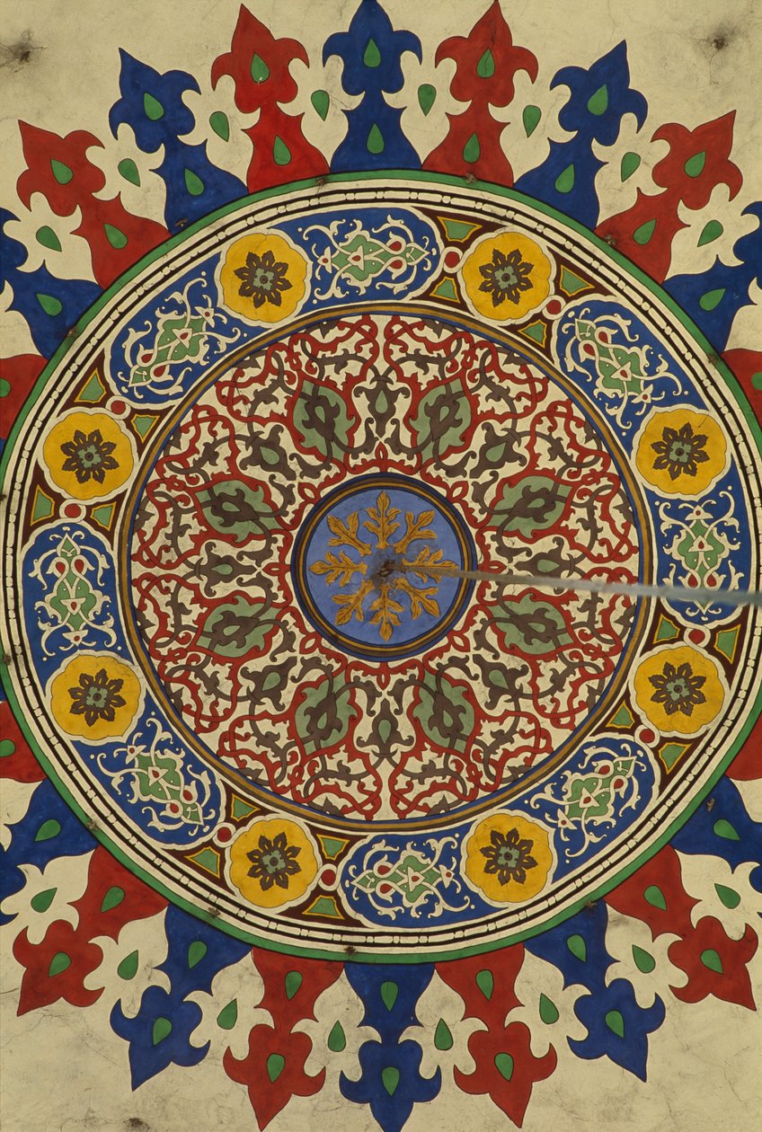Al-Adiliyah medresesi, kubbe, dekorasyon (fotoğraf) by Hippolyte Lalaise Devéria