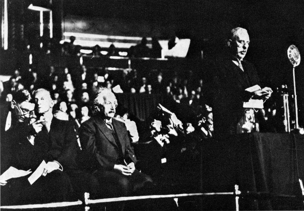 Albert Einstein ve Ernest Rutherford, Royal Albert Hall by Unbekannt
