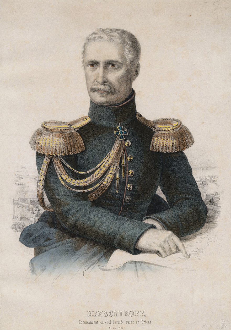 Alexandra Sergeievich Menchikov - Prens Alexander Sergeevich Menshikov by Unbekannt
