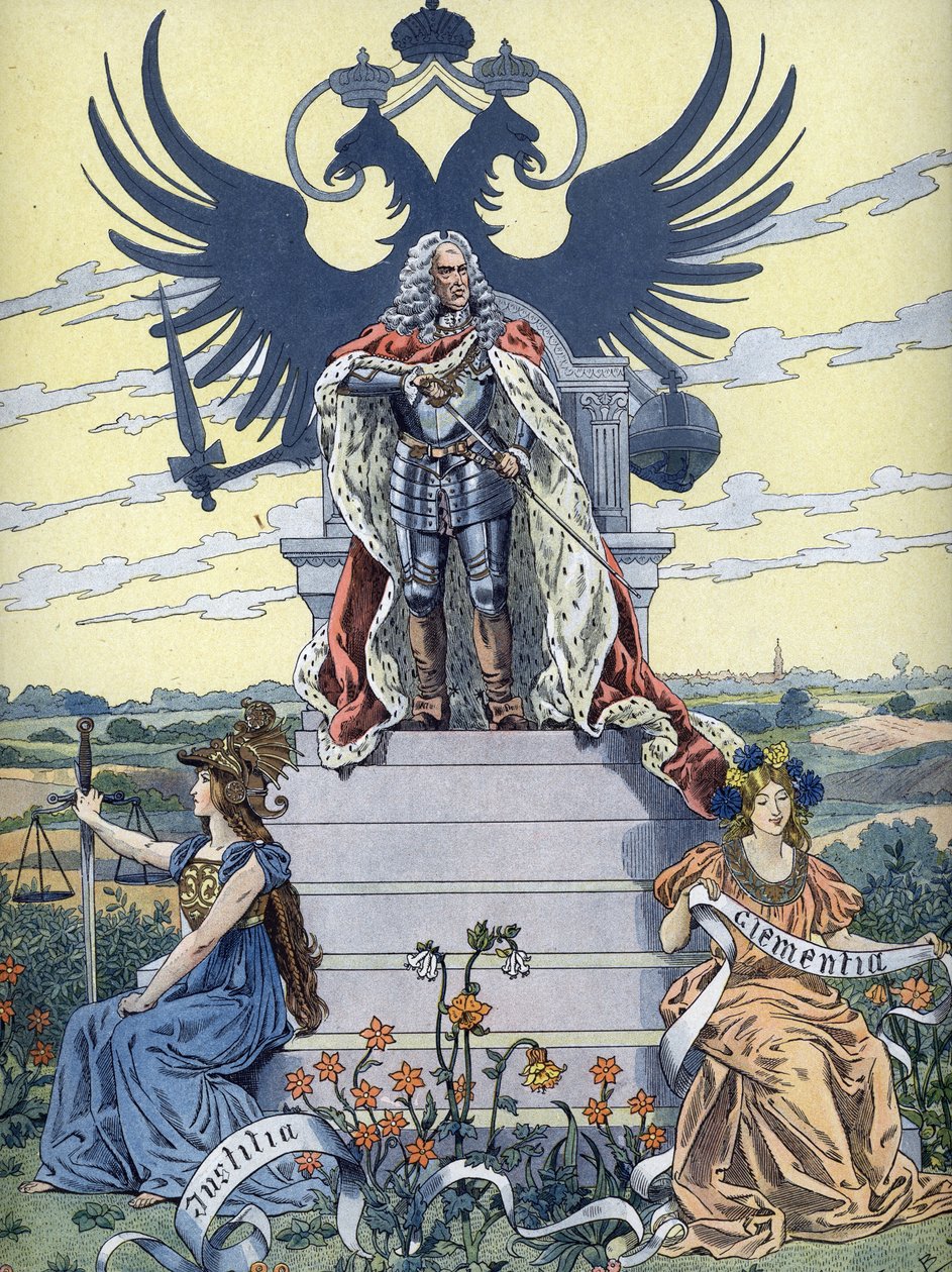 “Tanrı İmparatoru korusun” alegorisi, 1900 civarı (Resim) by Unbekannter Künstler