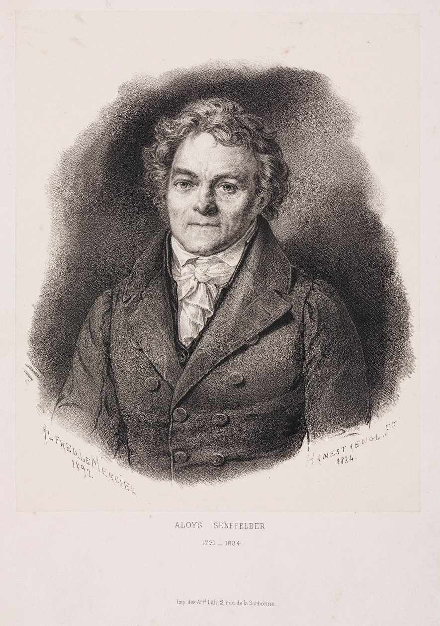 Alois Senefelder, Alman litografi mucidi, 19. yüzyılın başlarında by Unbekannt