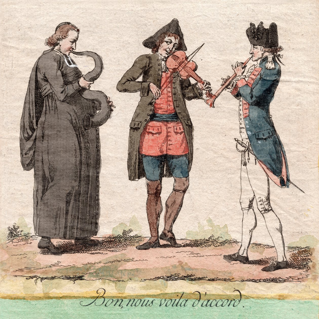 Pekala, biz iyiyiz, Fransa, c.1789 (gravür) by Unbekannter Künstler