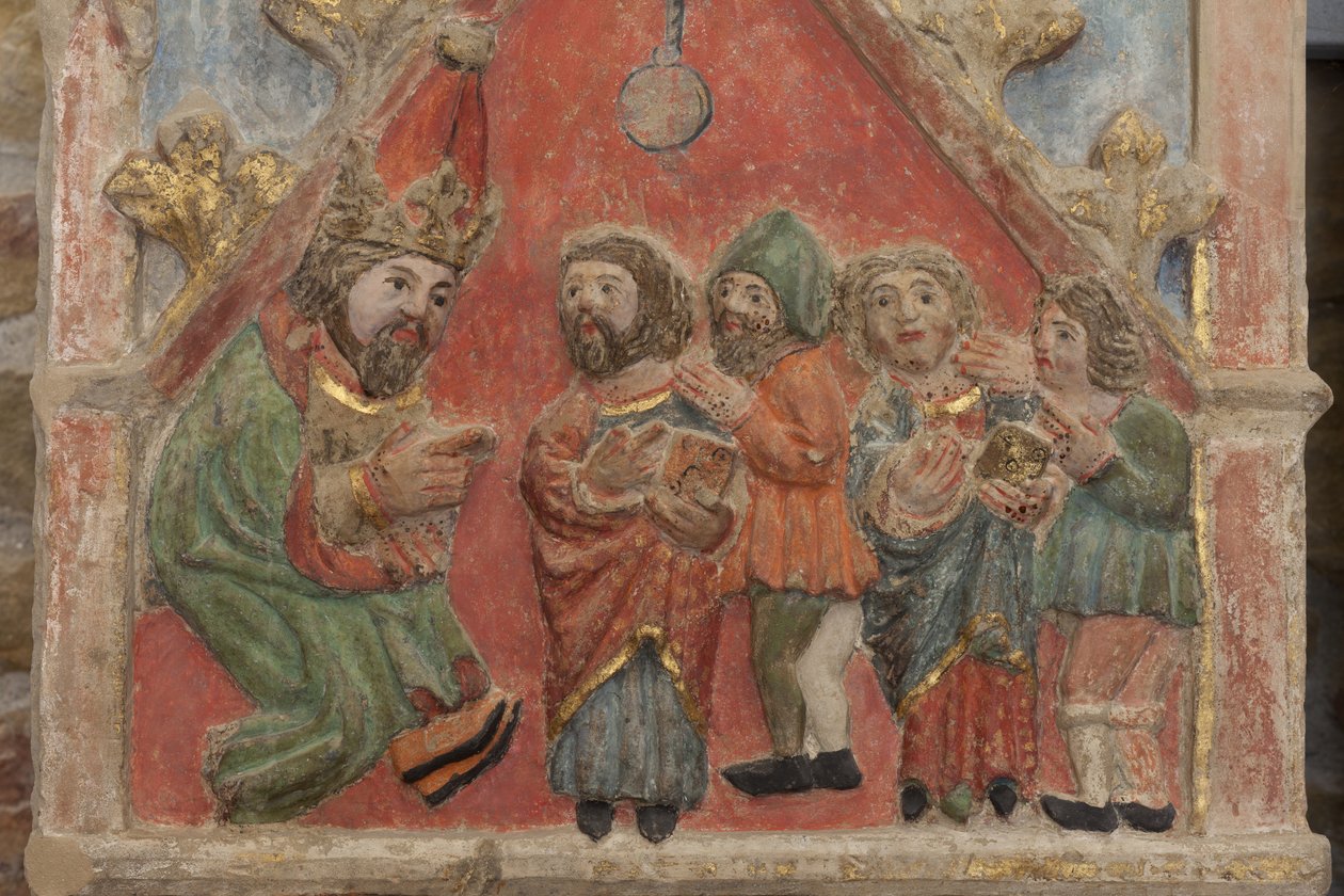 Altarpiece. çok renkli taş. 14. yüzyılın ikinci yarısı. Torre de Rialb