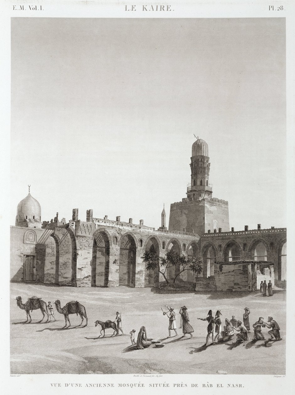Bab el-Nasr yakınlarındaki eski bir cami, Kahire, Mısır, c 1798 by Unbekannt
