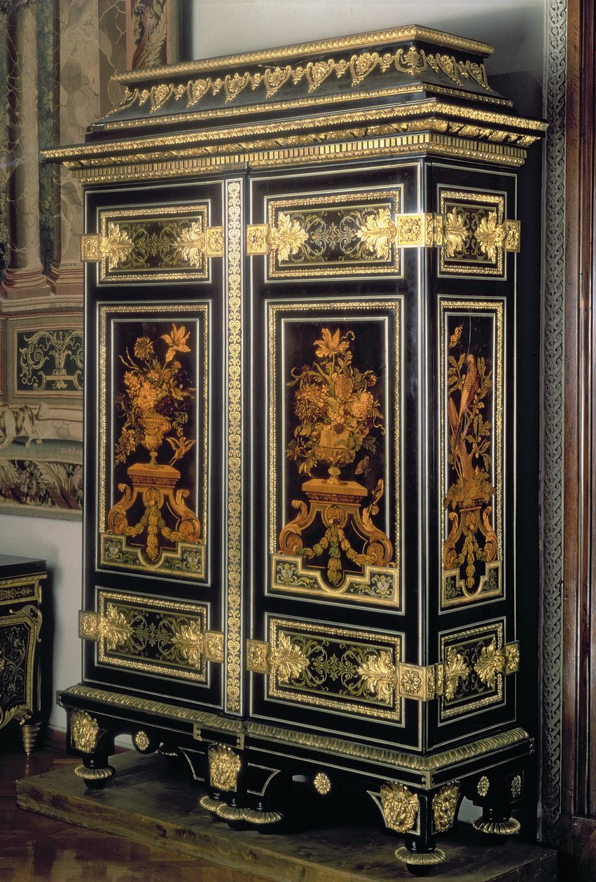 Armoire, kakma süslemeli, Andre Charles Boulle (1642-1732), Paris, 17. yüzyıl sonu (abanoz ve bronz) by Unbekannt