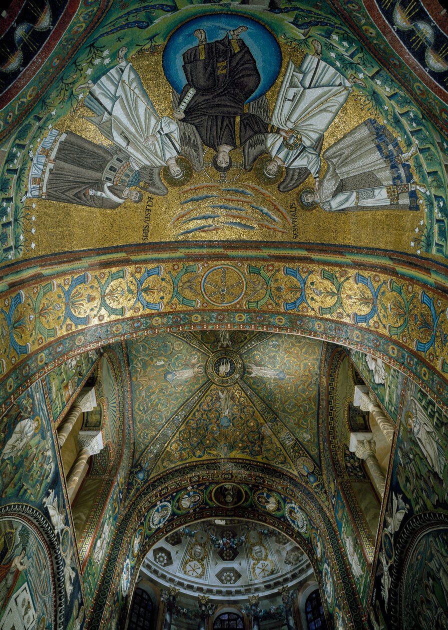 San Vitale Bazilikası, apsis kasasındaki mozaikler, Ravenna, Emilia-Romagna, İtalya by William M. Timlin