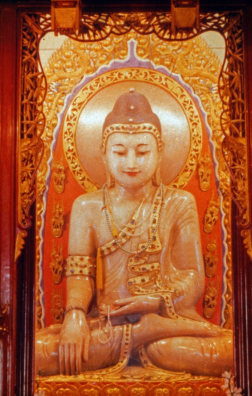 Şanghay'daki Jade Buddha manastırındaki Büyük Buda heykeli, Çin 1960'lar by Unbekannter Künstler