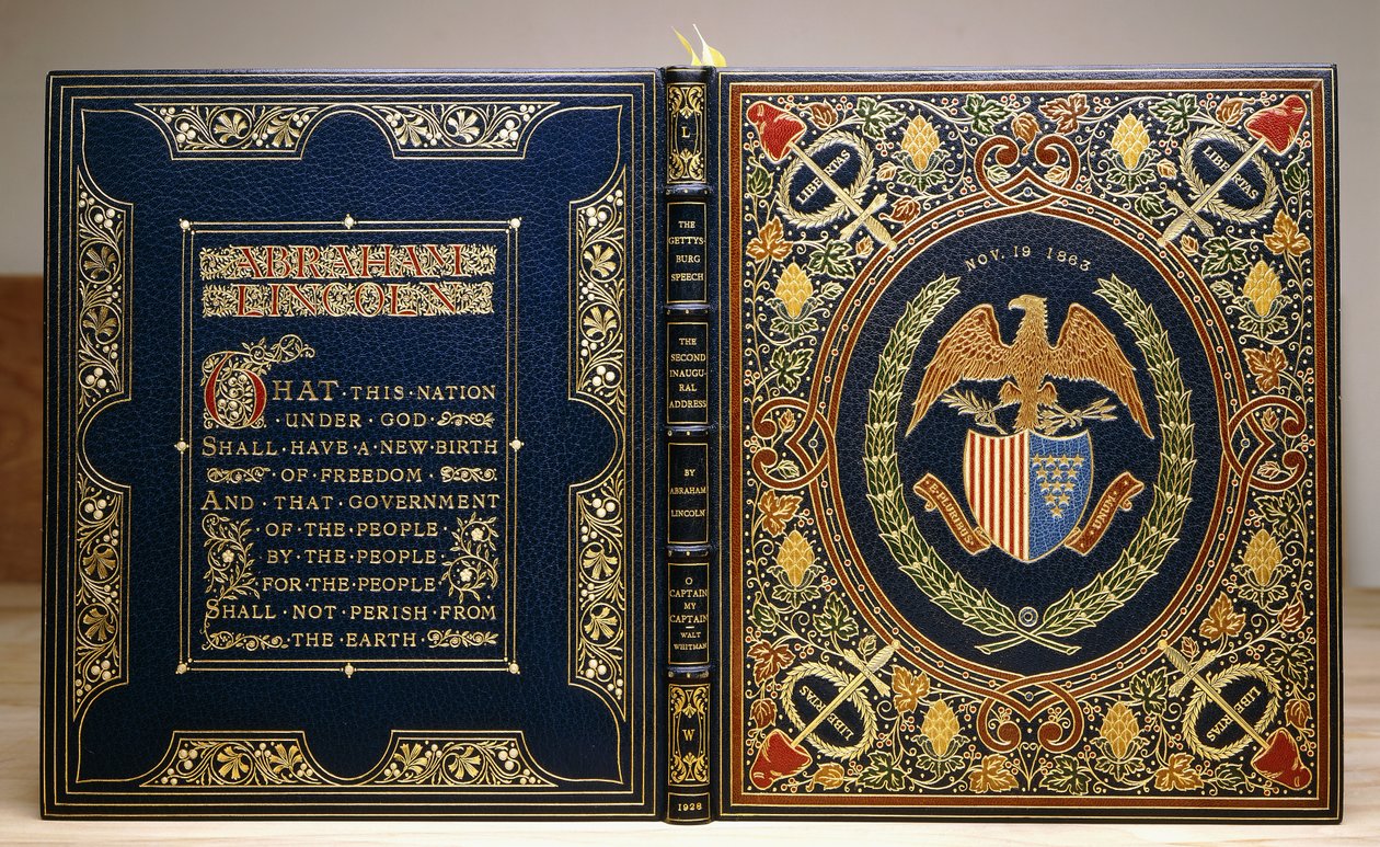 "Gettysburg Konuşması ve İkinci Açılış Konuşması, 1928" kitabının ciltlenmesi by Unbekannt