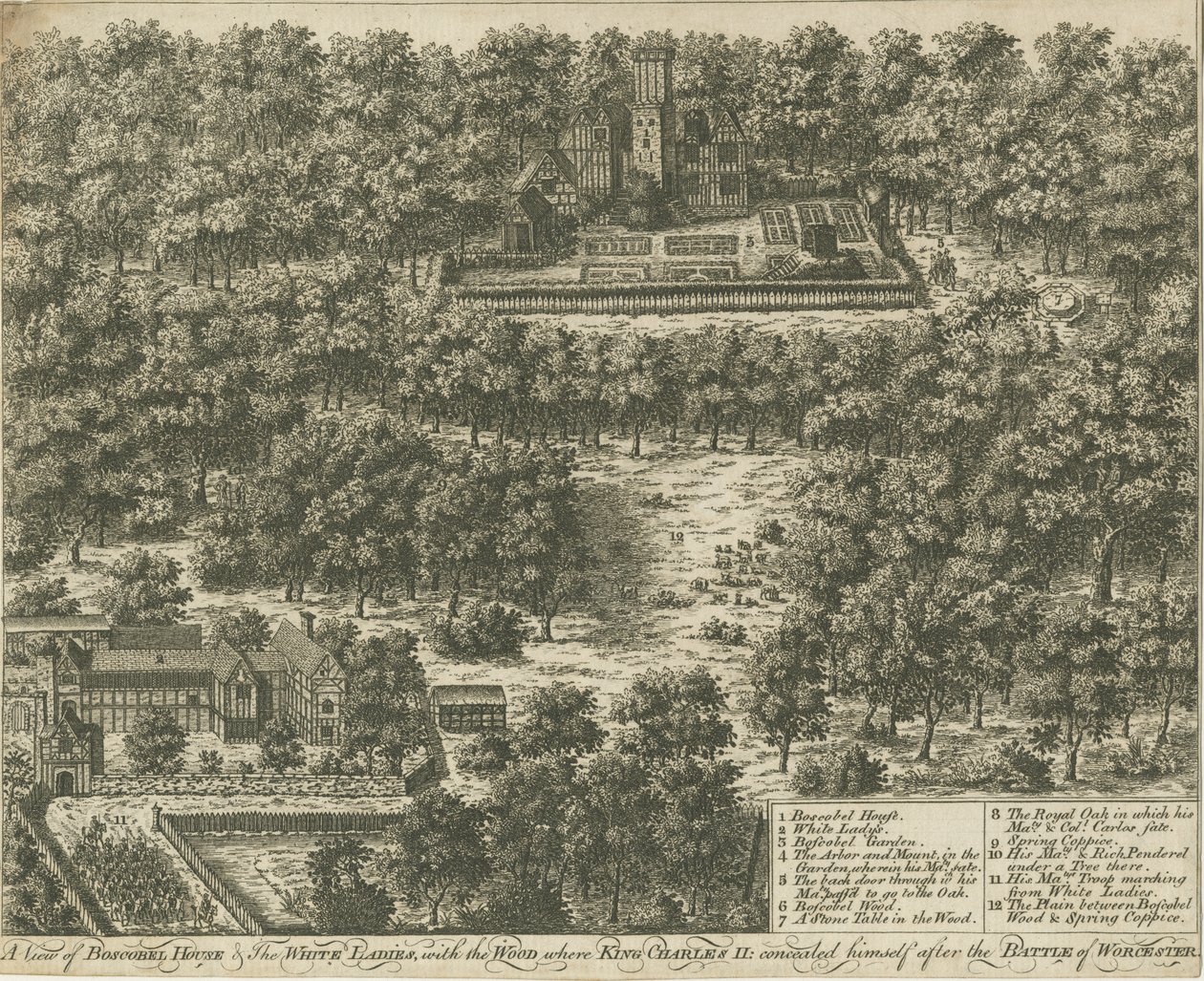 Boscobel Evi: gravür, nd [1769] by Unbekannt