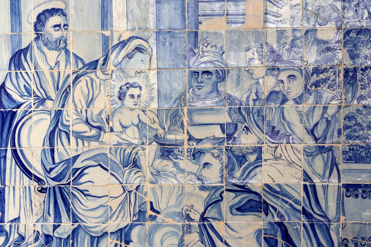 Brezilya, Bahia, Salvador: Bonfim kilisesinde Azulejo: Epiphan by Unbekannt