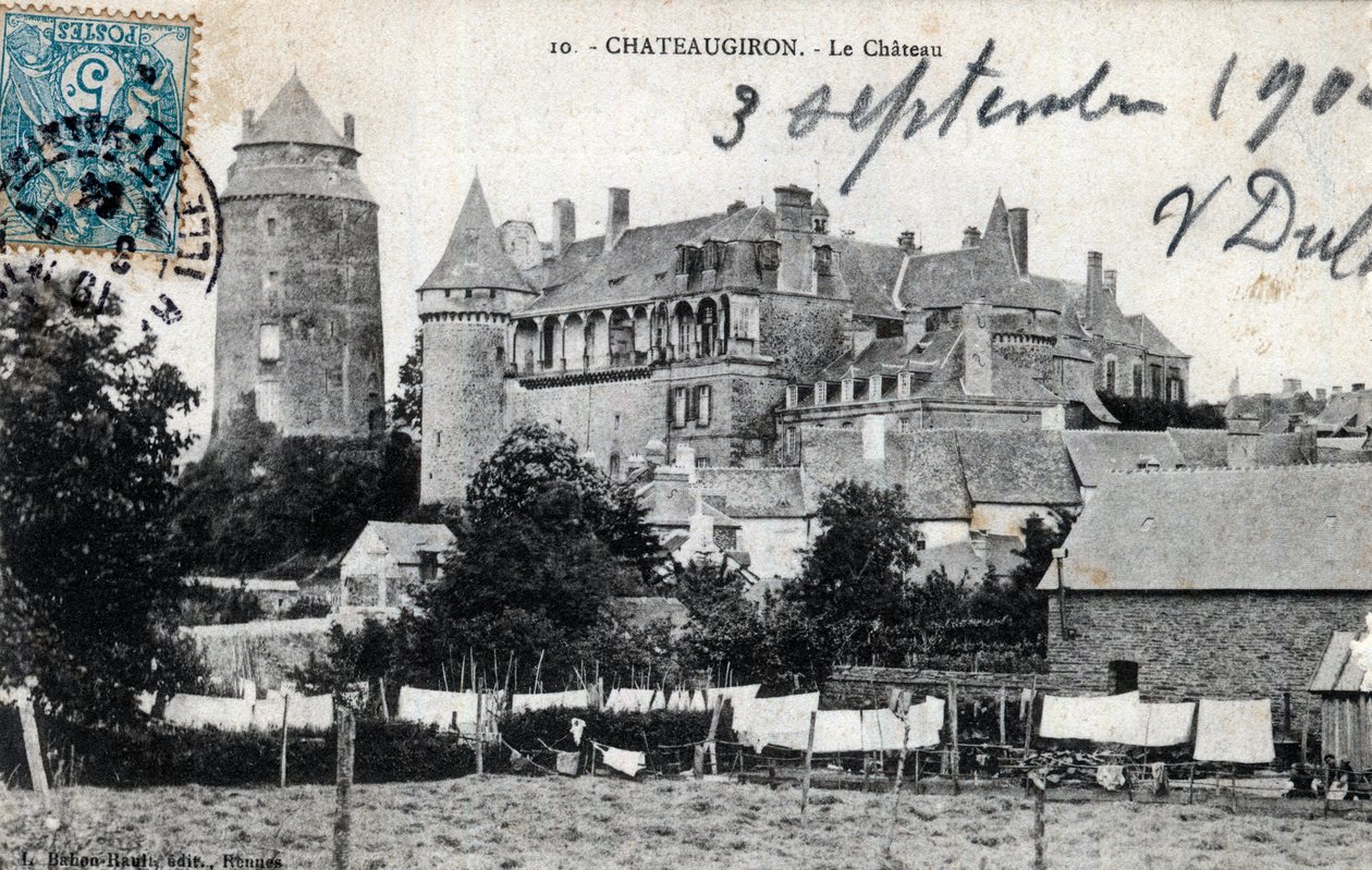 Brittany, Ille et Vilaine (35), Chateaugiron: kalenin dış görünümü - 1904 tarihli kartpostal by Unbekannt
