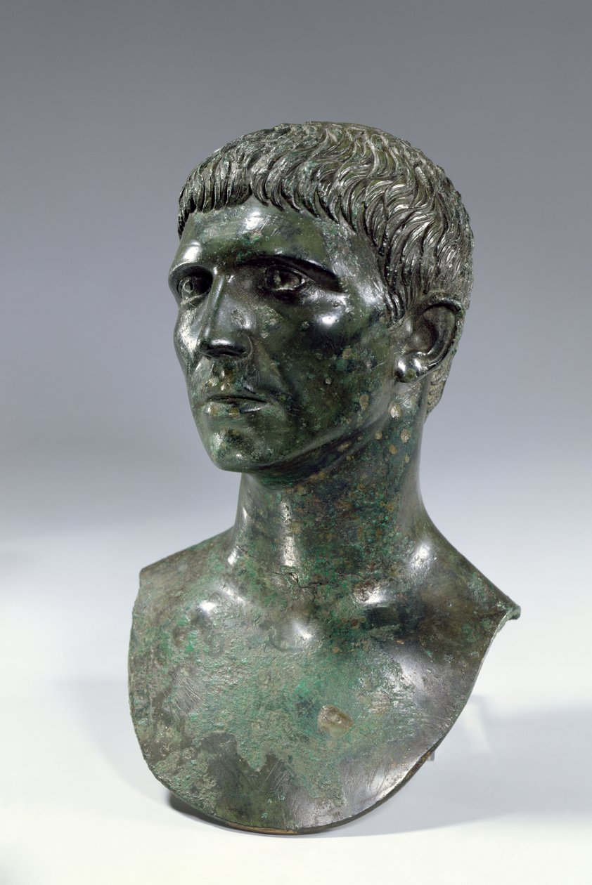 Bir adamın bronz başı, Roma, MÖ 1. yüzyılın başı veya MS 2. yüzyılın by Unbekannt