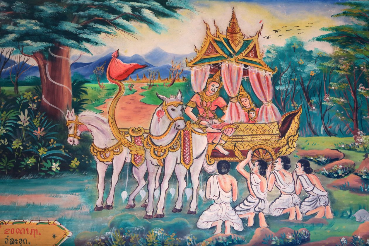 Buddha ve Prenses Yashodhara ve oğulları Rahula. Buda
