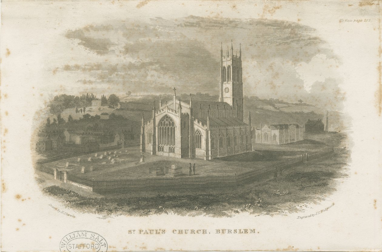 Burslem - St. Paul Kilisesi: çelik oyma ve [c 1830] by Unbekannt