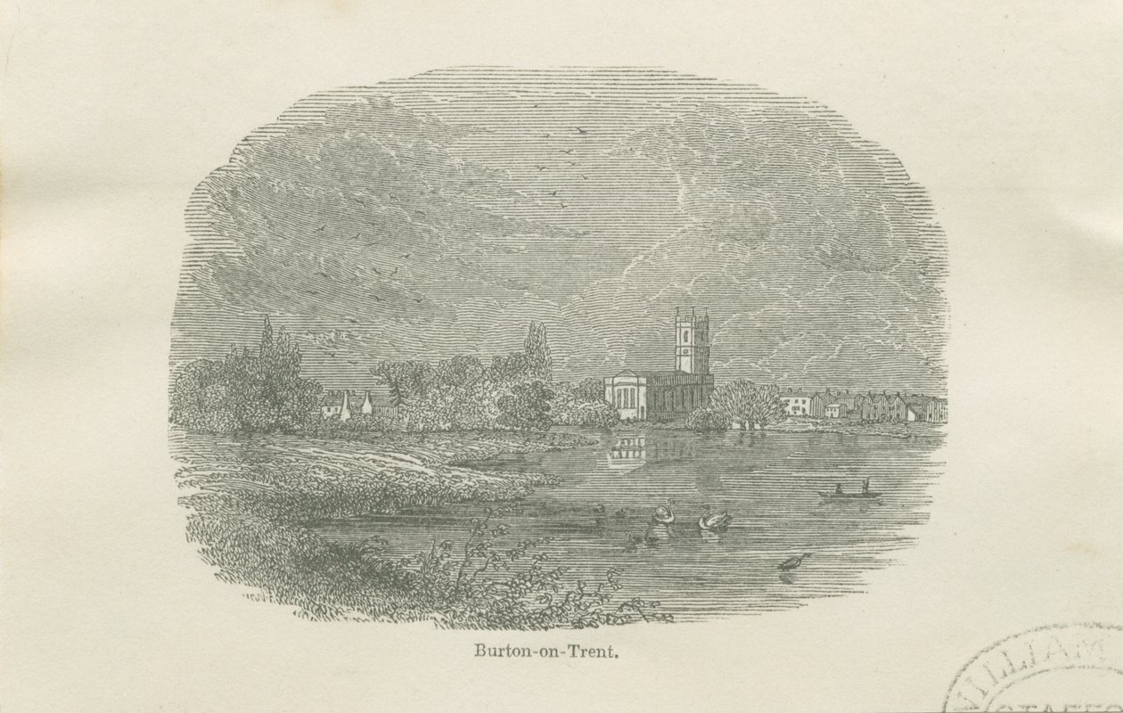 Burton-upon-Trent - Eski Kilise: vinyetli gravür ve [?19. yüzyıl] by Unbekannt