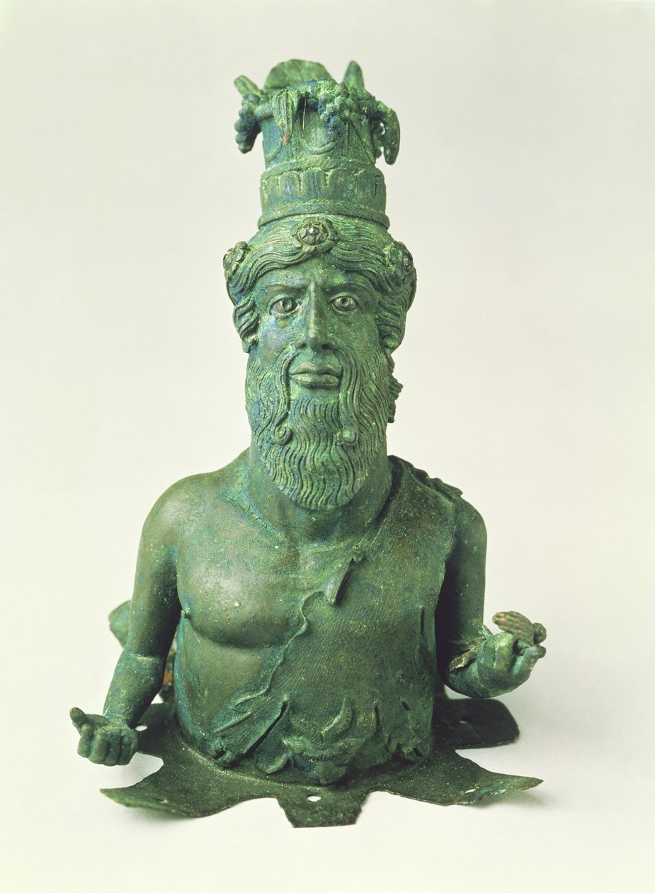 Bust of Dionysus-Sabazius, from Pompeii, late 2nd century BC (bronze) by Unbekannt