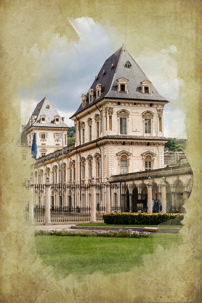 Castello del Valentino, Torino, Piedmont, İtalya (manipüle edilmiş fotoğraf) by Unbekannt