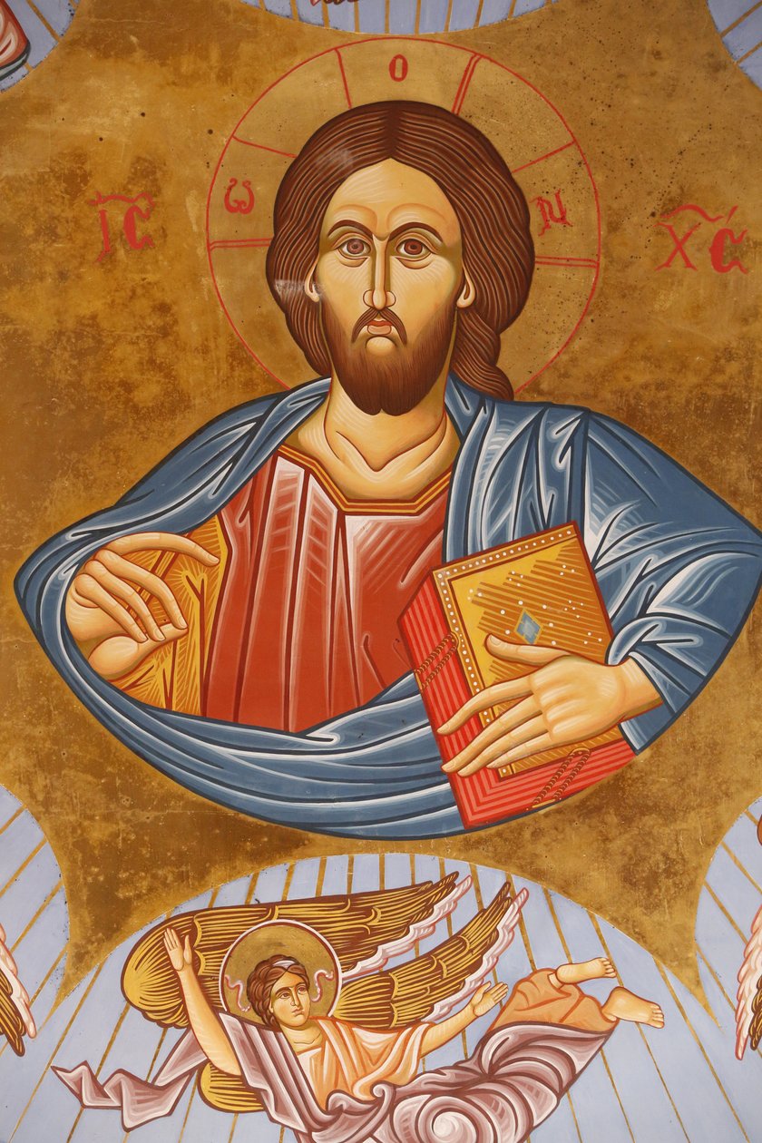 Pedoulas Ortodoks kilisesinde tavan freski. Pantocrator İsa, 20150510, Pedoulas, Kıbrıs by Unbekannt