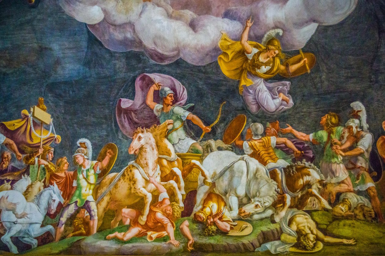 Palazzo Duccale'de tavan resmi, Kraliyet Sarayı, San Giorgio Kalesi, Mantua, Lombardiya, İtalya, Avrupa (fotoğraf) by Unbekannter Künstler