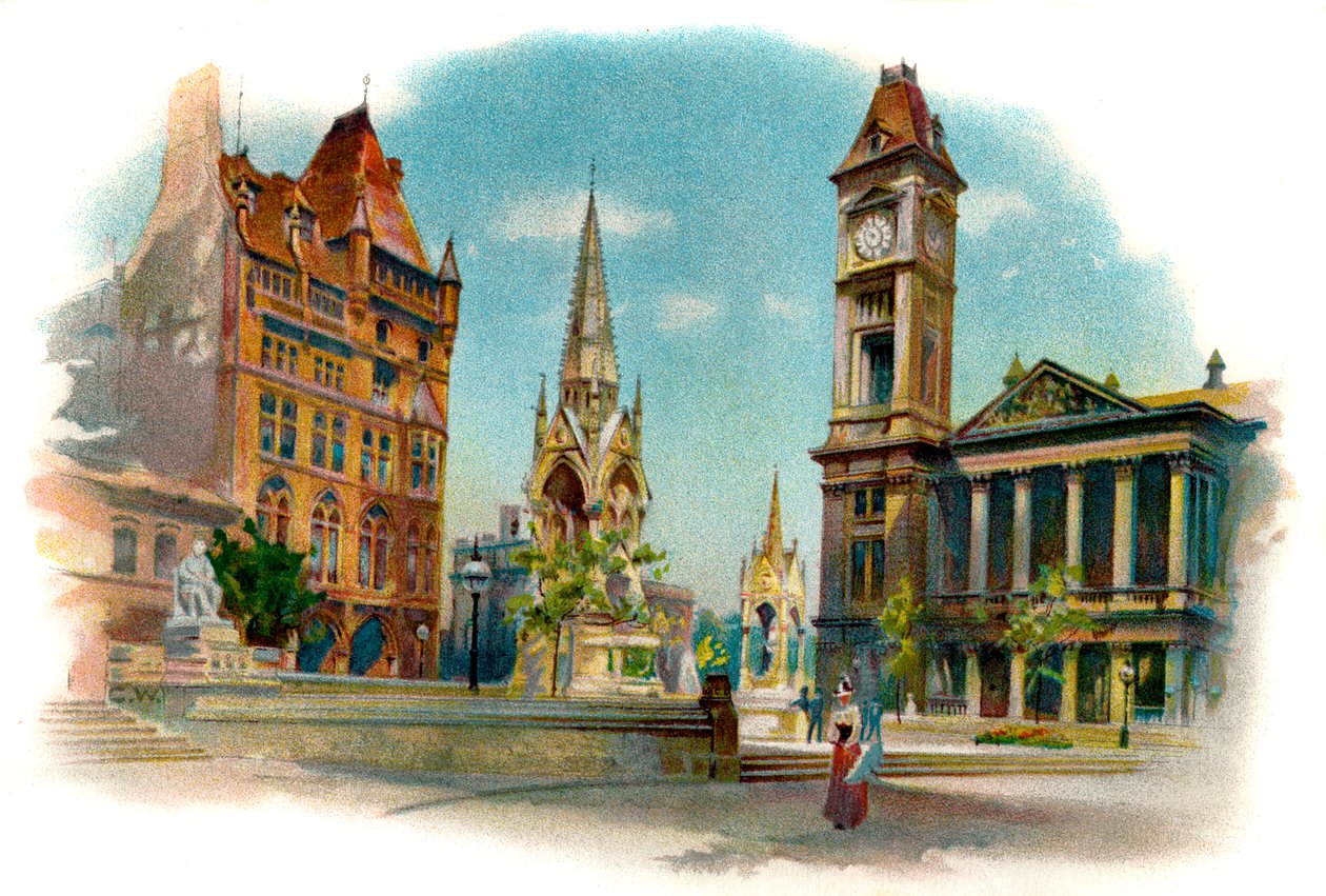 Chamberlain Meydanı, Birmingham by Unbekannter Künstler