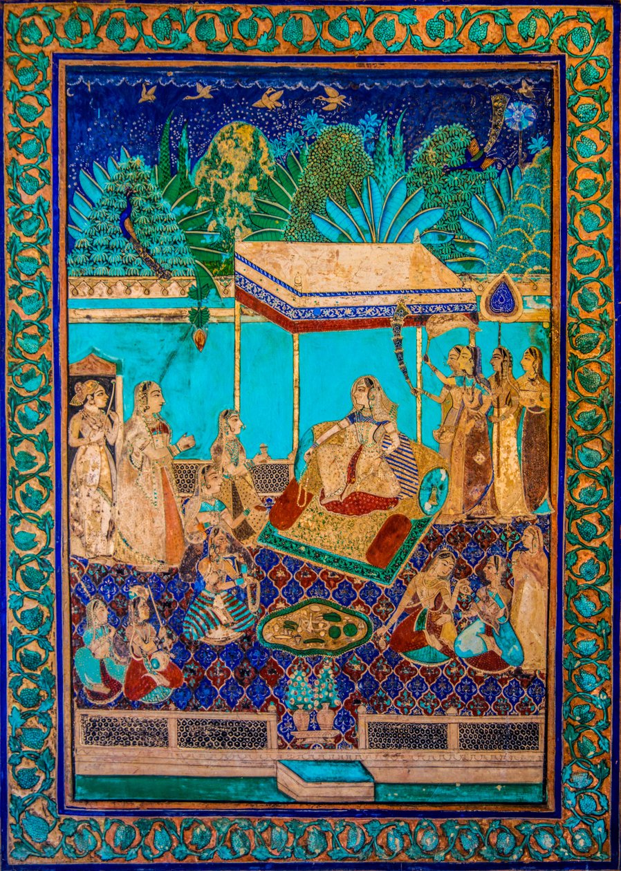 Chittra Shala avlusu, virtüöz ince tablolar, Taragarh Kalesi, Bundi, Bundi, Rajasthan, Hindistan, Asya (fotoğraf) by Unbekannter Künstler