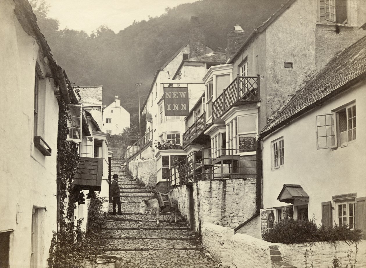 Clovelly, Torridge, Devon, BK (s/b fotoğraf) by Unbekannter Künstler