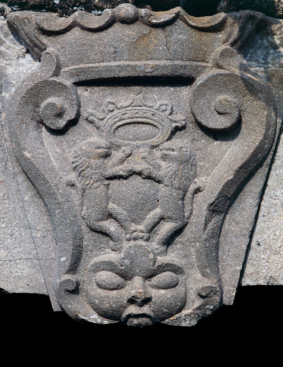 Taş arması, giriş kapısı arşitravı, Barile, Basilicata, İtalya by Benjamin Baud