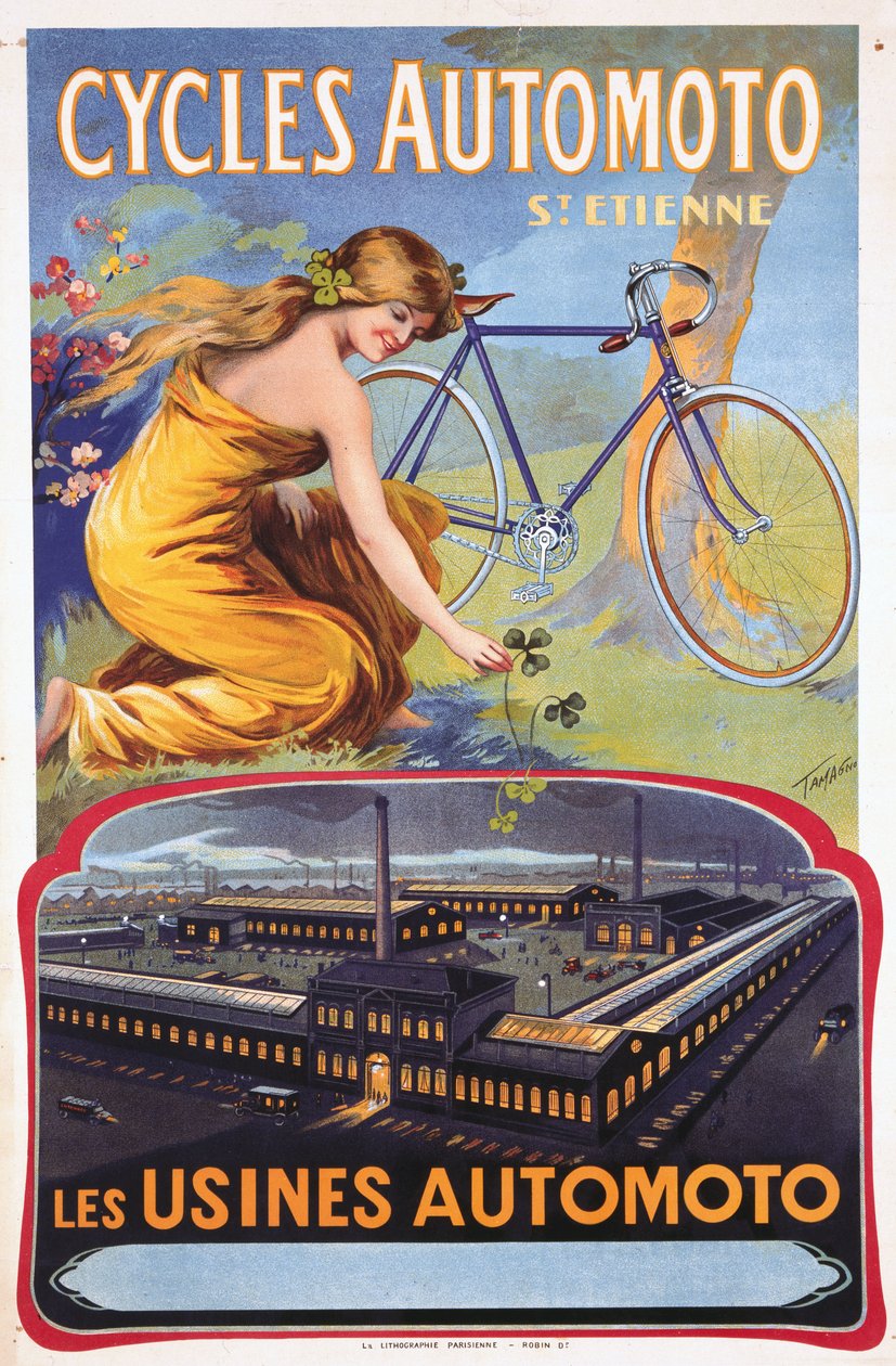 Döngüler Automoto St Etienne - Automoto Fabrikaları', c 1914 by Unbekannt