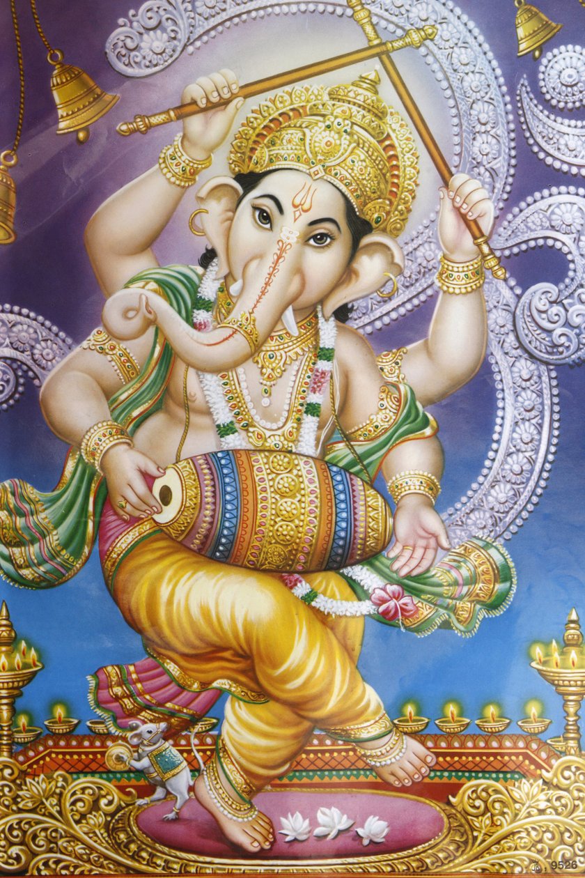 Dans eden Ganesh resmi, Rishikesh, Hindistan by Unbekannt