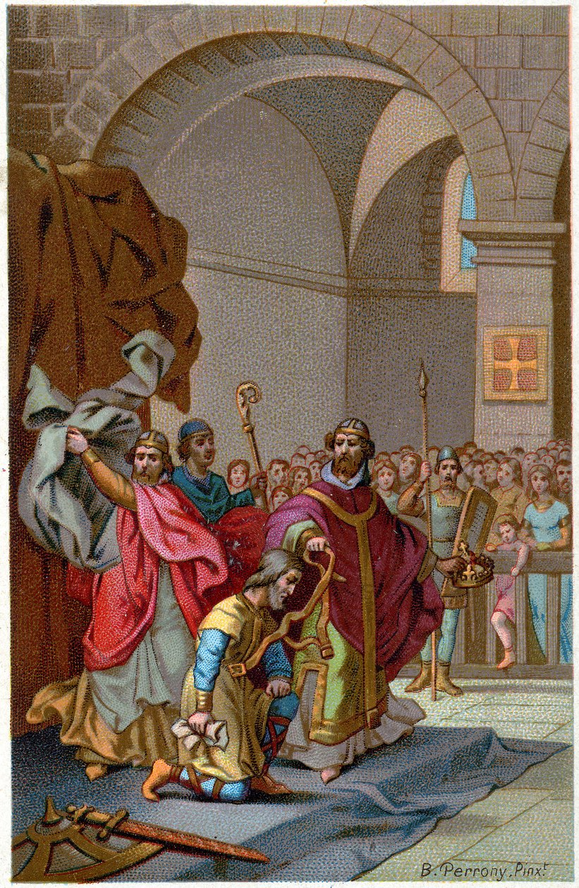 Fransız kralı Louis 1'in (833) ifadesi, 20. yüzyılın başları by Unbekannter Künstler