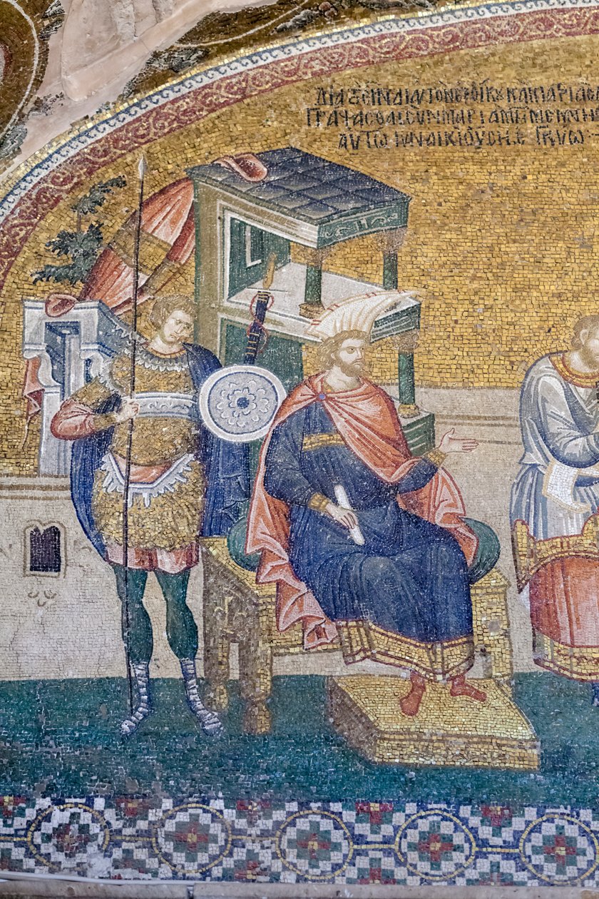 Vali Quirinius'un vergi kaydı mahallinde detayı, Kariye Kilisesi, İstanbul, Türkiye by Unbekannter Künstler