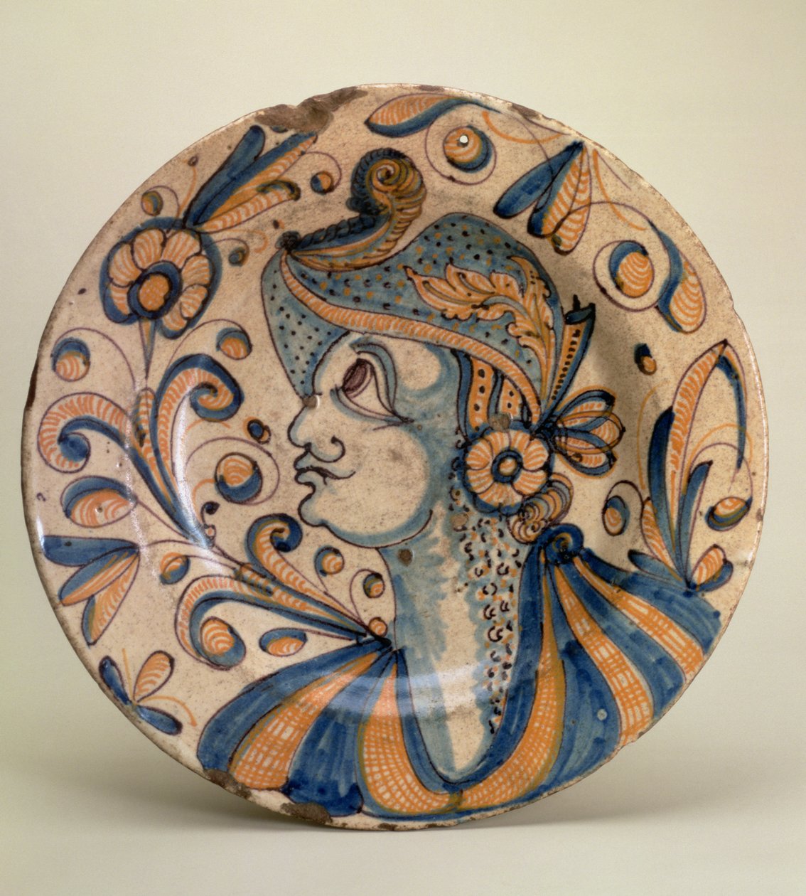 Baş-omuz portreli çanak, Talavera, 16. yüzyılın sonları (maiolica) by Unbekannt