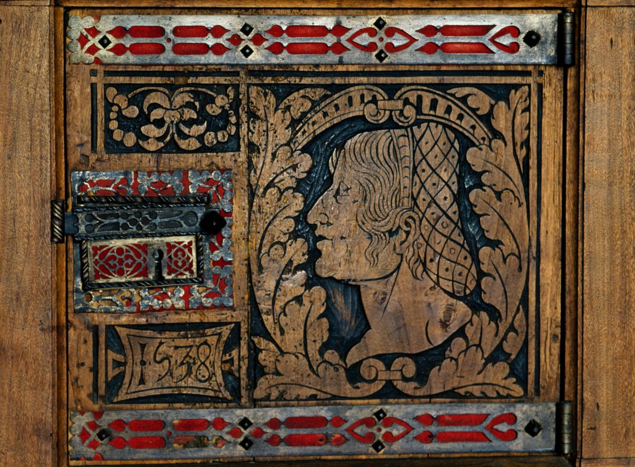 Kapı kakmalarda çalıştı, Issogne Kalesi, Valle d