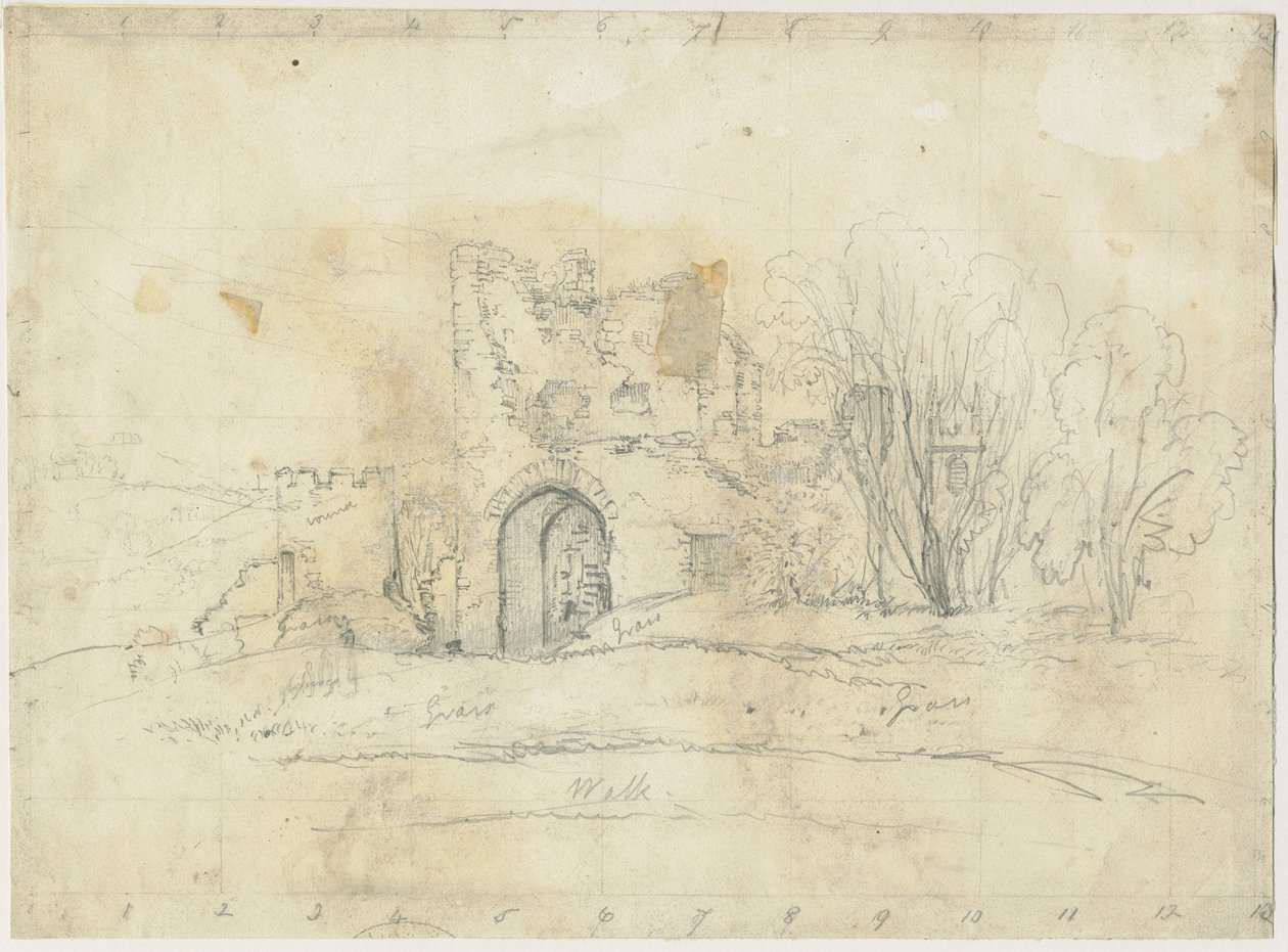 Dudley Castle - "The Warden"s Tower" : karakalem, ve [?19.yüzyıl] by Unbekannt
