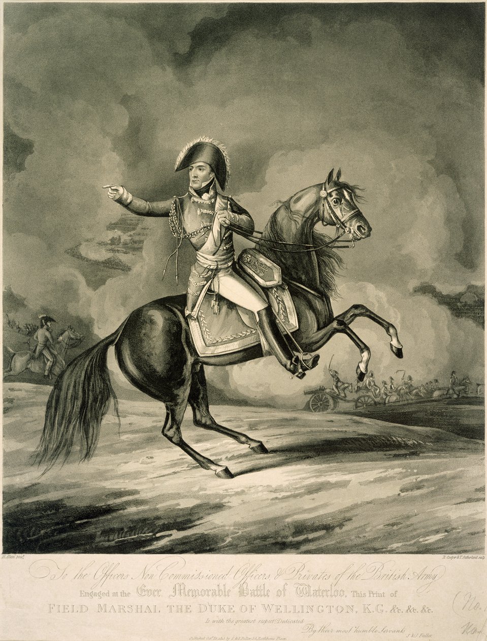 Waterloo Savaşı'nda Wellington Dükü by Unbekannter Künstler