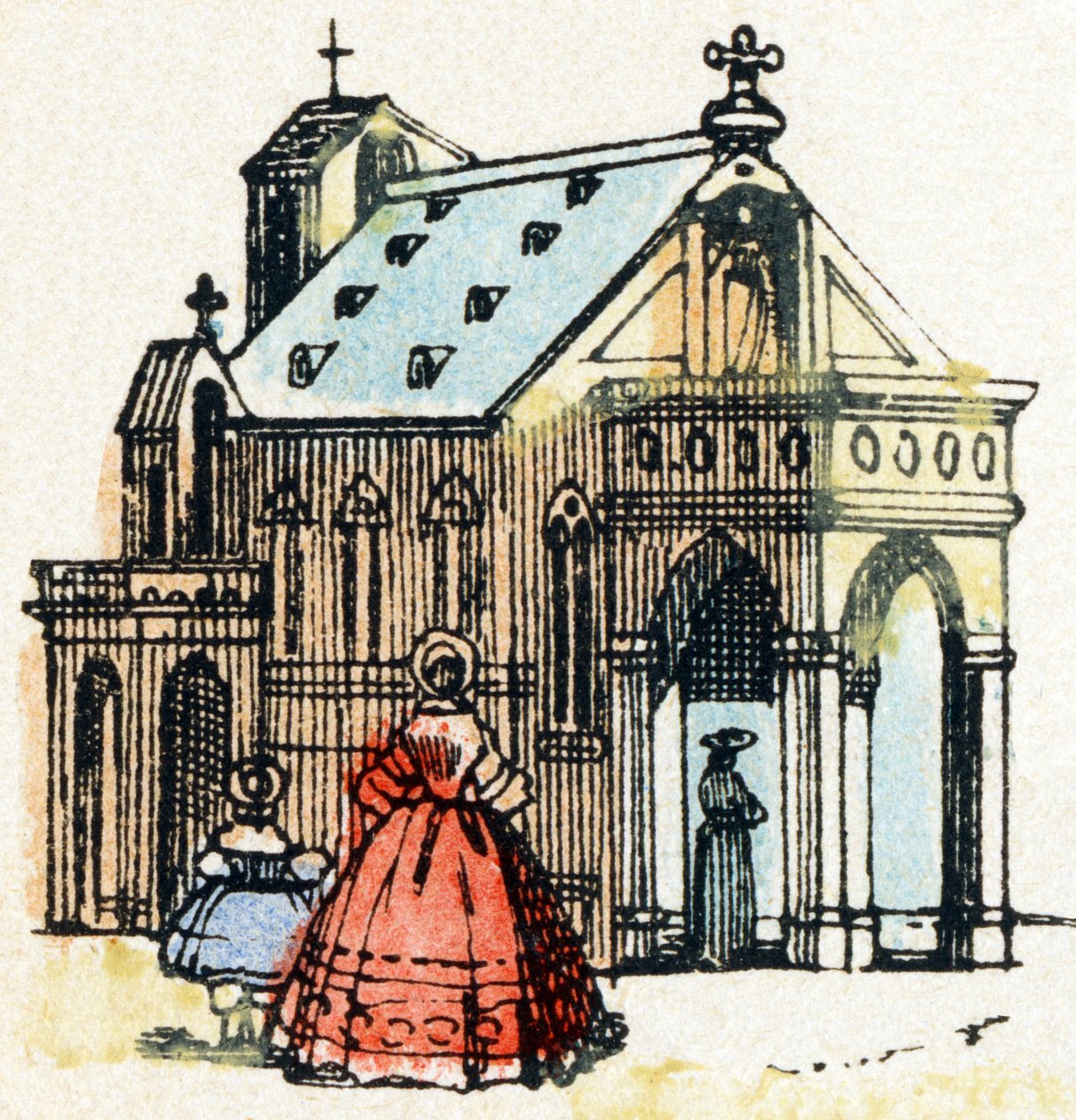 E - Eglise - Alfabe - çocuk eğlencesi - Görüntü epinal, popüler seri c.1890 (illüstrasyon) by Unbekannt