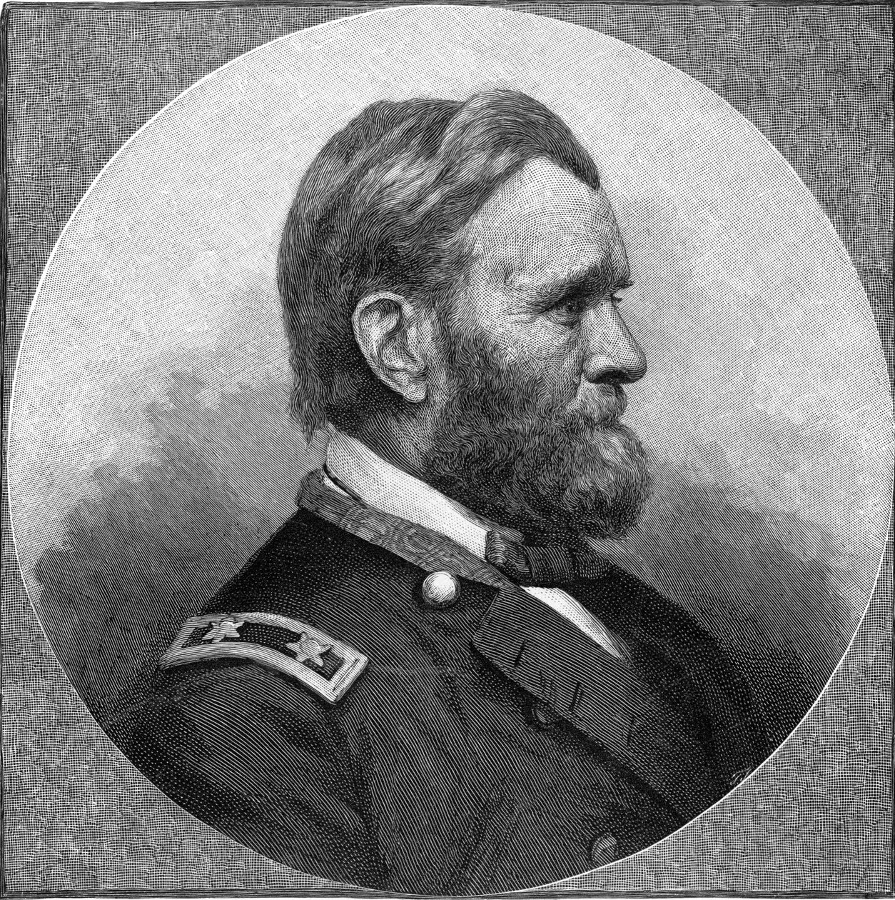 Ulysses S Grant gravürü (s/b fotoğraf) by Unbekannt