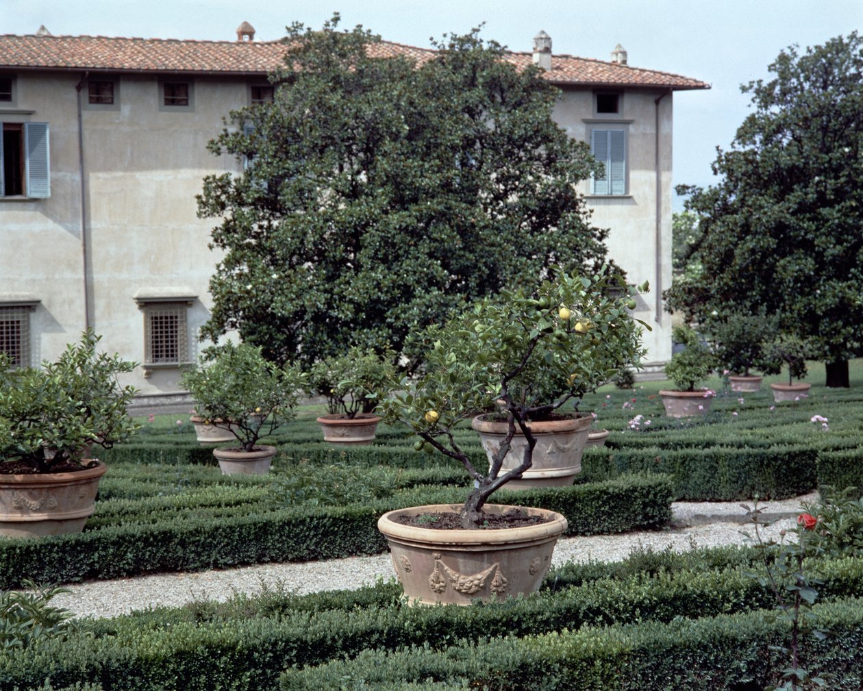 Medicea di Castello villasının ve bahçenin dış görünümü (fotoğraf) by Unbekannt
