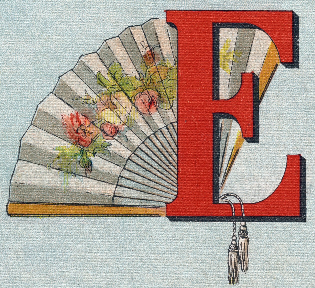 Fan. "Alphabet de ma petite fille" gravürü. Bernardin-Bechet ve Fils, kitapçı-yayıncılar, Paris, 1895 civarı. Tuval üzerine kırılmaz albüm. Bibliotheque des Bebes. 12 sayfa. Bir okuma yöntemi ve açıklayıcı bir abecedary içeren albüm. Karartma: 29,5 by Unbekannt